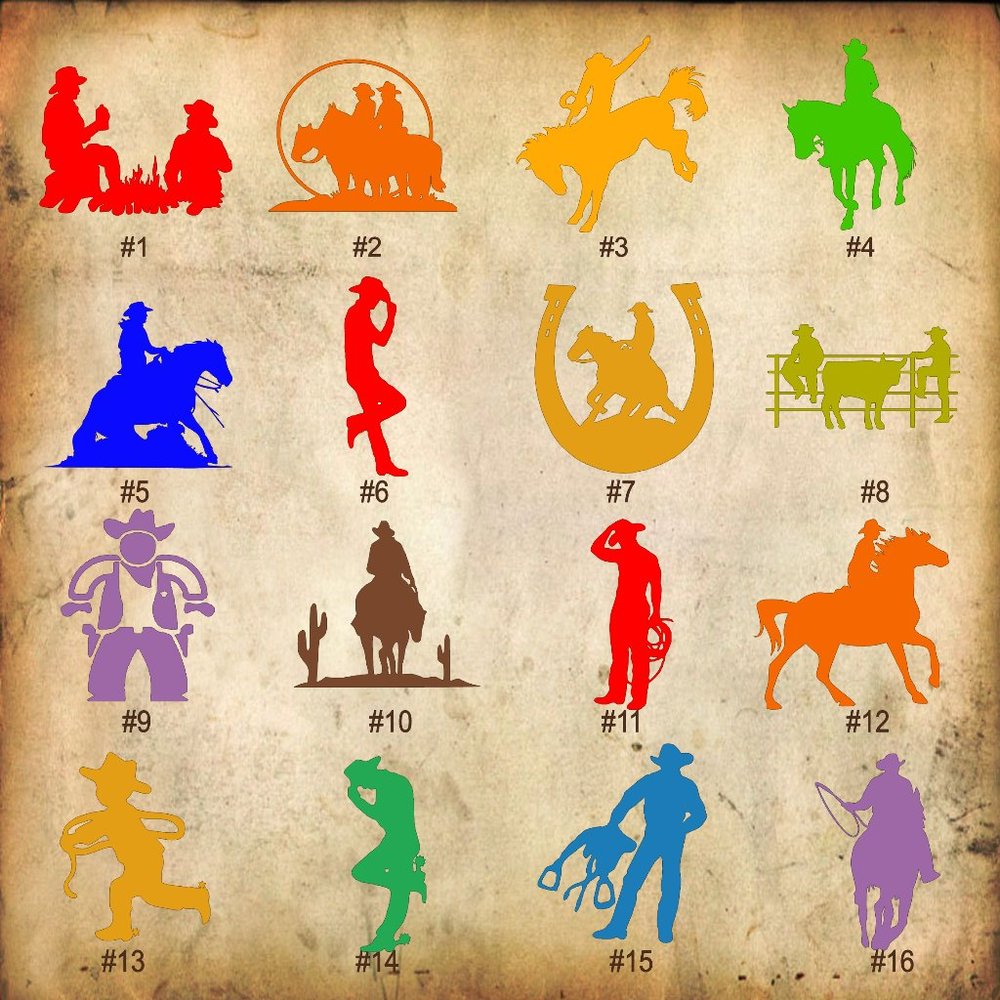 COWBOY VINYL DECAL - 5-6"